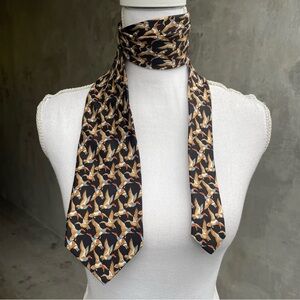 Vintage 80s Silk Duck Tie